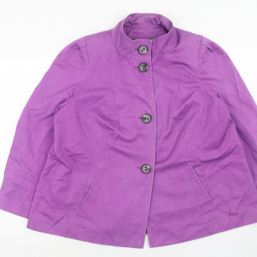Marks and Spencer Womens Purple Jacket Size 20 Button