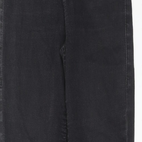 Topshop Womens Black Cotton Skinny Jeans Size 26 in L36 in Regular Zip