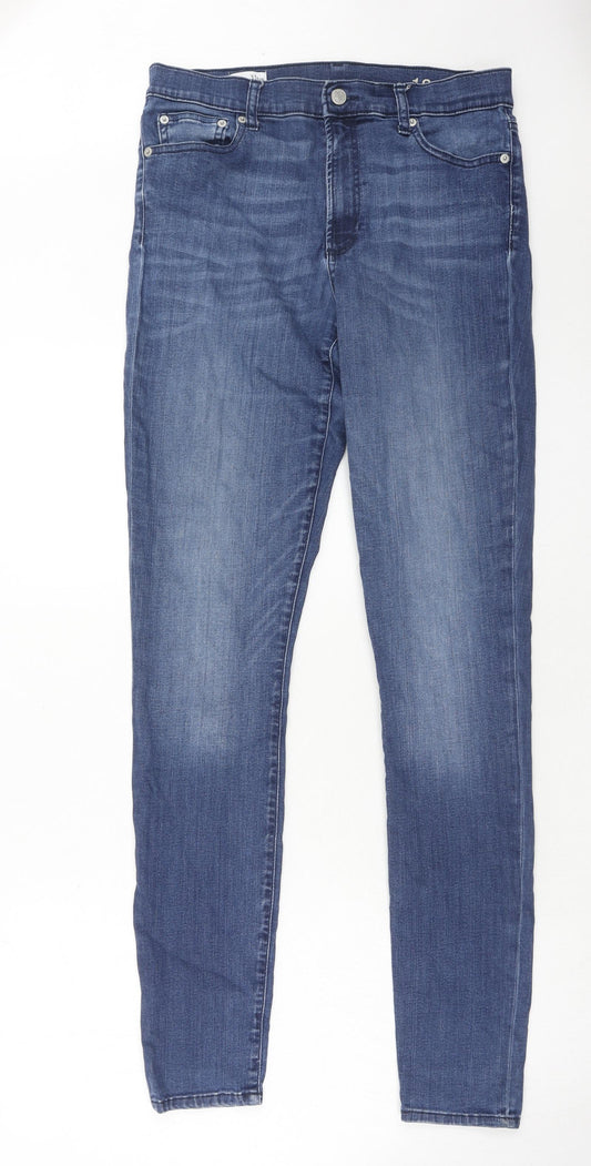 Gap Mens Blue Cotton Skinny Jeans Size 31 in Regular Zip - Long Leg