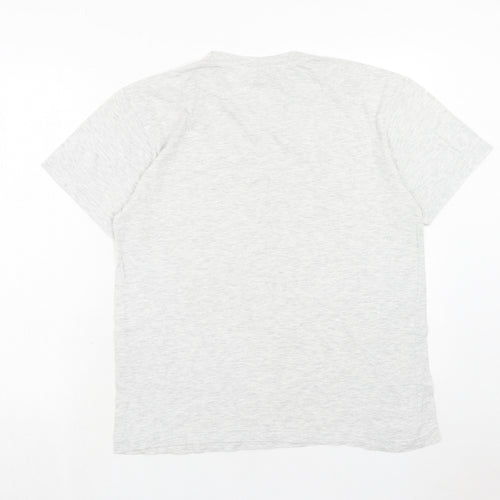 Gooses Mens Grey Cotton T-Shirt Size M Round Neck - Darwin