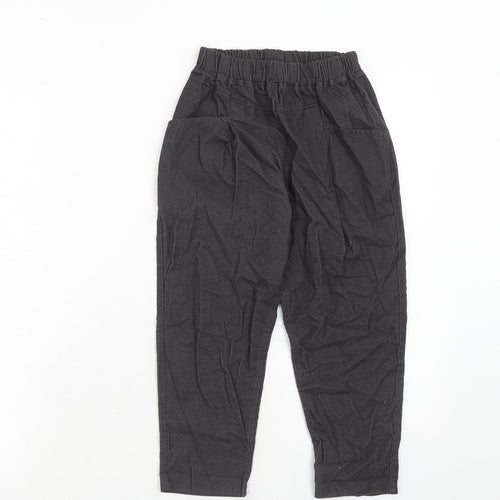 NEXT Boys Black Cotton Jogger Trousers Size 6 Years Regular Pullover