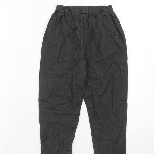 NEXT Boys Black Cotton Jogger Trousers Size 6 Years Regular Pullover