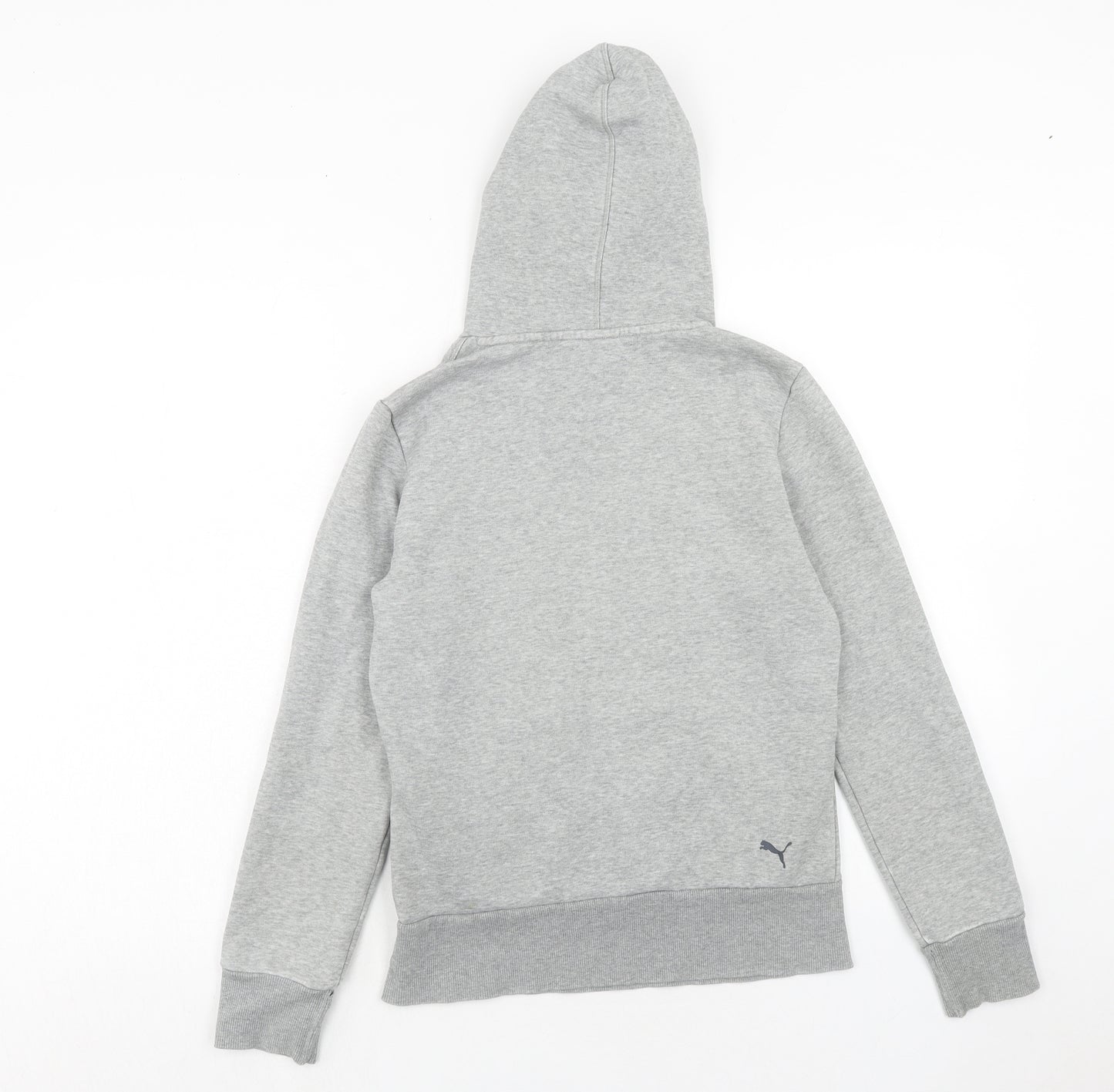 PUMA Womens Grey Cotton Pullover Hoodie Size 10 Pullover