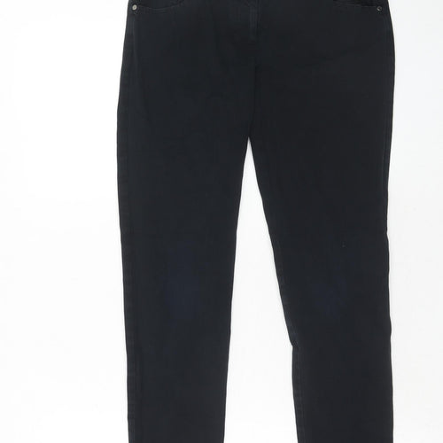 Penny Black Womens Black Cotton Straight Jeans Size 10 Regular Zip