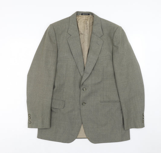 St Michael Mens Green Wool Jacket Suit Jacket Size 40 Regular