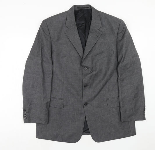 Digel Mens Grey Wool Jacket Suit Jacket Size 42 Regular