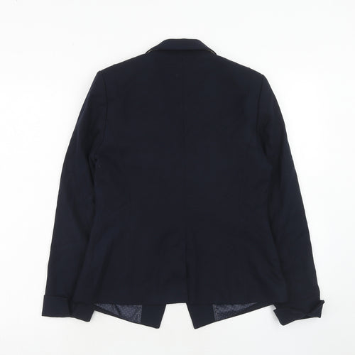NEXT Womens Blue Polyester Jacket Suit Jacket Size 10