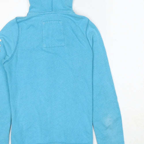 Hollister Womens Blue Cotton Full Zip Hoodie Size XS Zip