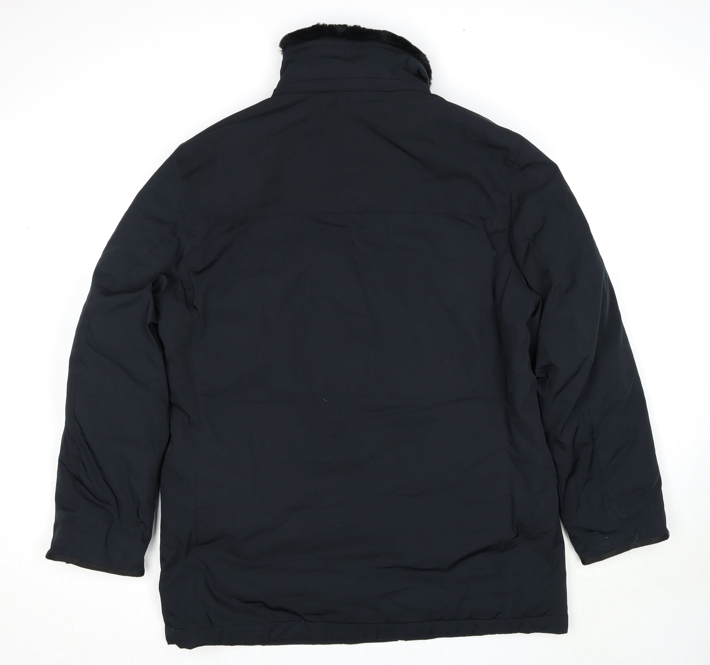 Marks and Spencer Mens Black Pea Coat Coat Size L Zip – Preworn Ltd