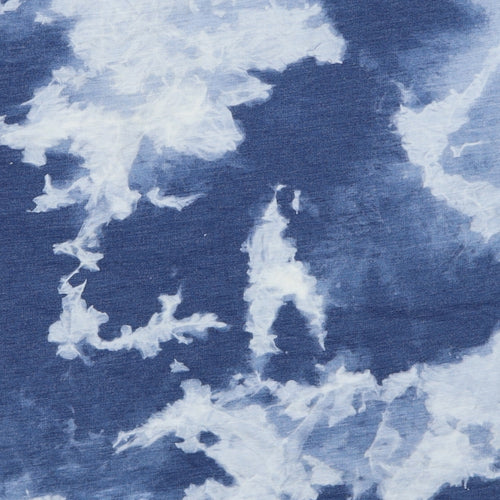 Mango Womens Blue Geometric Cotton Pullover Sweatshirt Size XL Pullover - Tie Dye Pattern