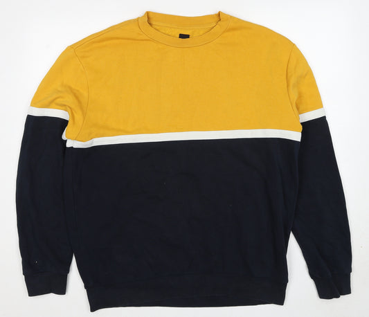 New Look Mens Multicoloured Cotton Pullover Sweatshirt Size L