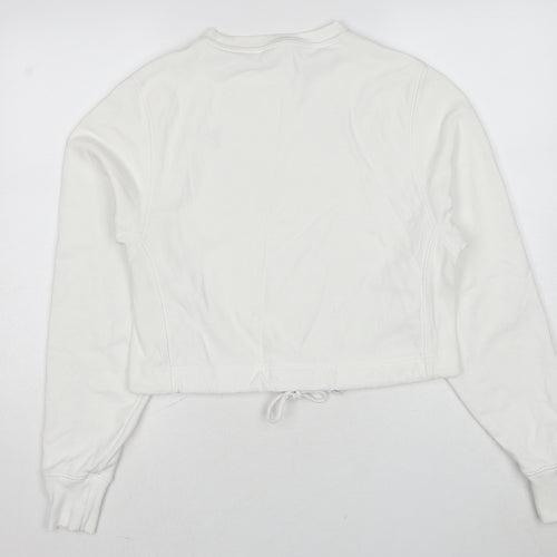 PINK Womens White Cotton Pullover Sweatshirt Size XS Pullover