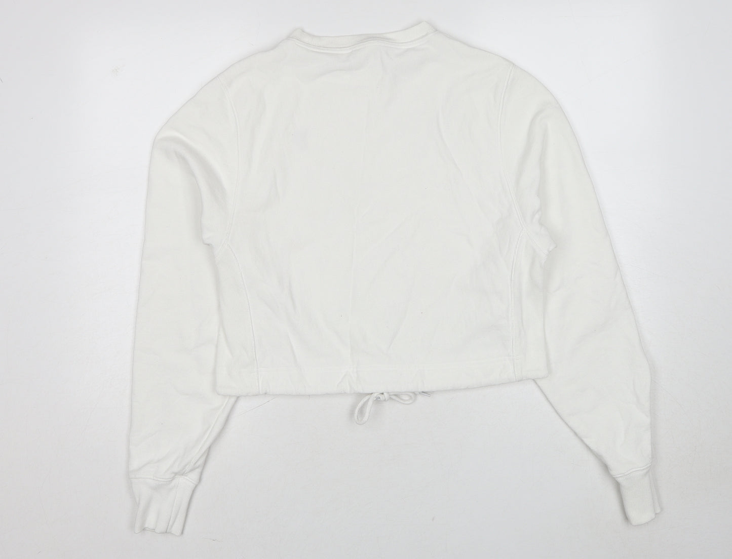 PINK Womens White Cotton Pullover Sweatshirt Size XS Pullover