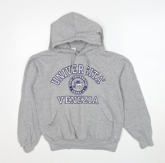 Venice Womens Grey Cotton Pullover Hoodie Size S Pullover