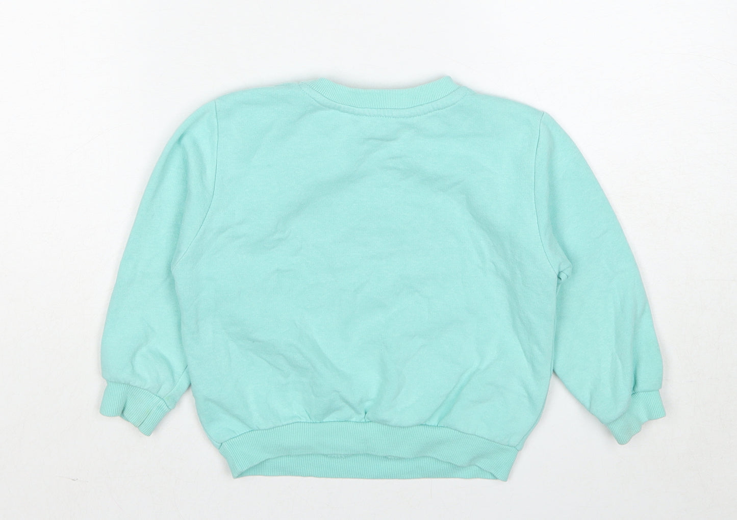 H&M Girls Blue Cotton Pullover Sweatshirt Size 2-3 Years Pullover - Age 2-4 Years The Wild Outdoors