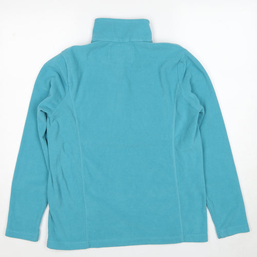 Lands' End Womens Blue Polyester Pullover Sweatshirt Size S Zip
