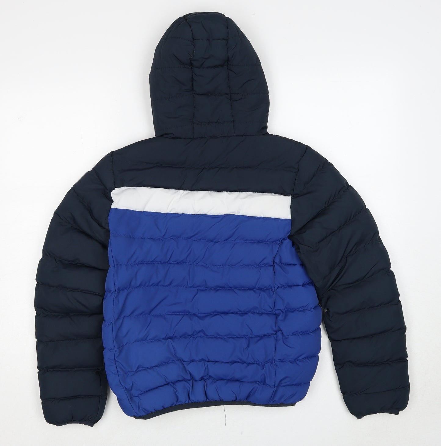 Fluid Boys Blue Colourblock Quilted Jacket Size 11-12 Years Zip