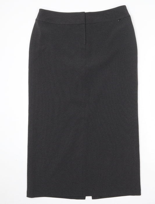 NEXT Womens Grey Polyester A-Line Skirt Size 16 Zip