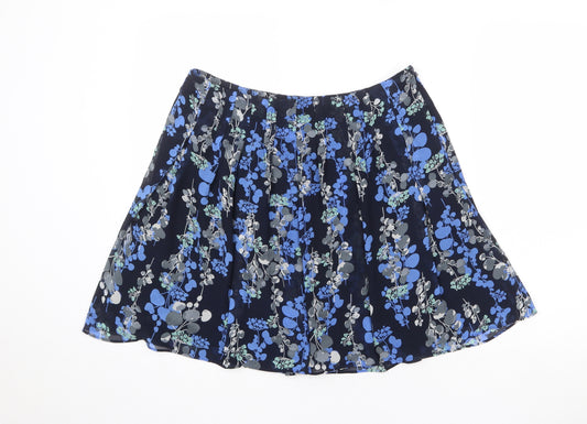 Gap Womens Multicoloured Floral Polyester Skater Skirt Size 8 Zip
