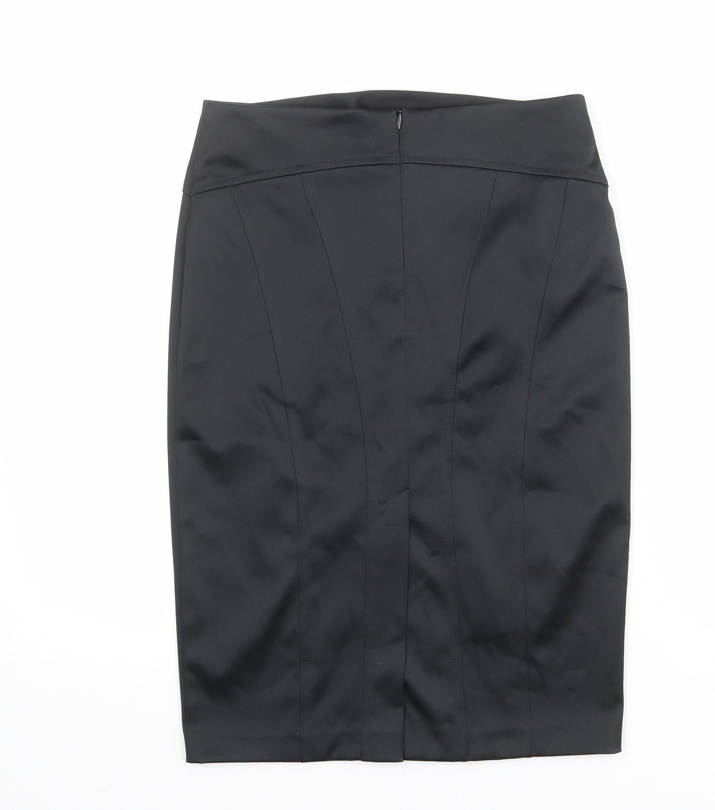 Warehouse Womens Black Polyester Straight & Pencil Skirt Size 6 Zip