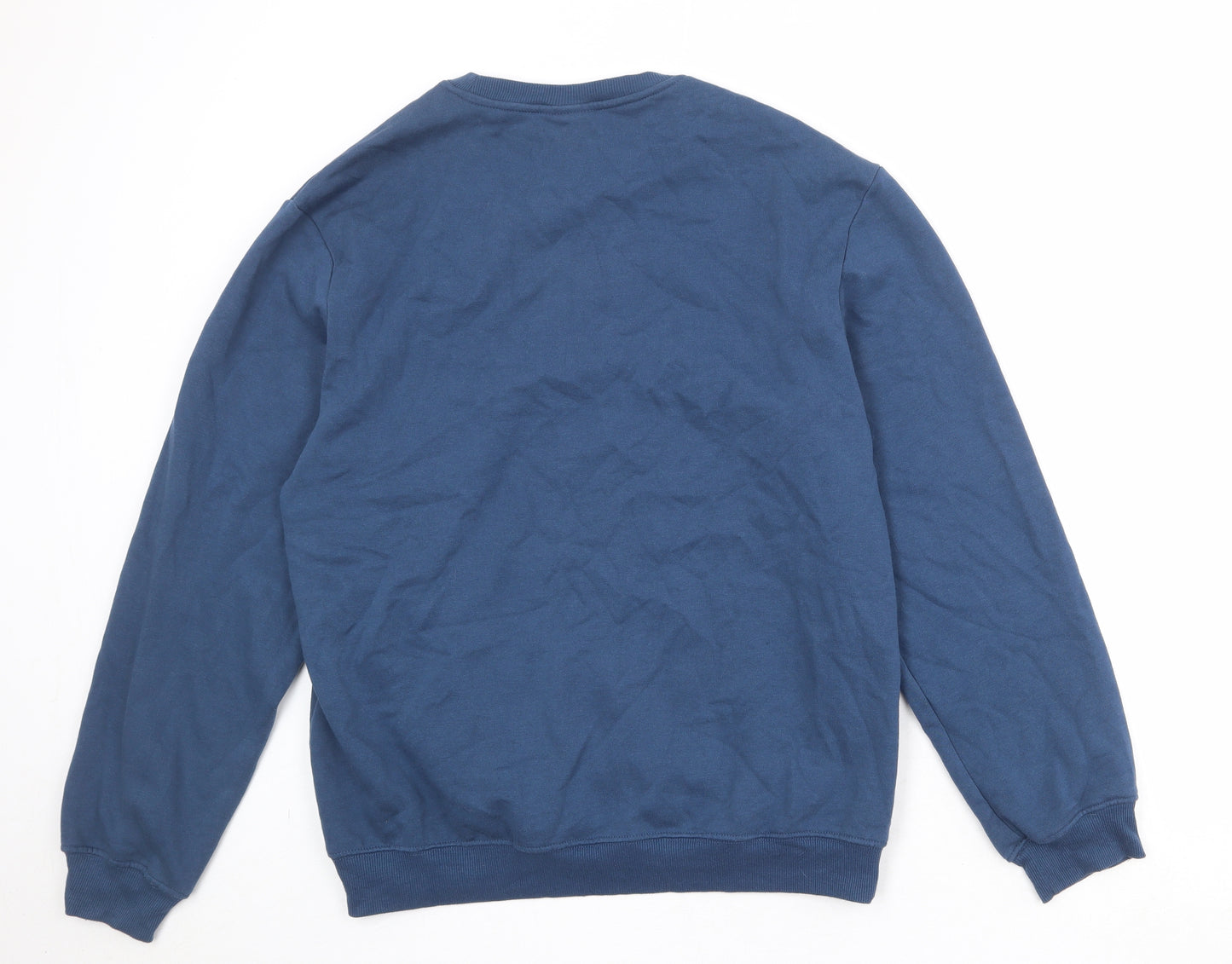 H&M Womens Blue Cotton Pullover Sweatshirt Size L Pullover