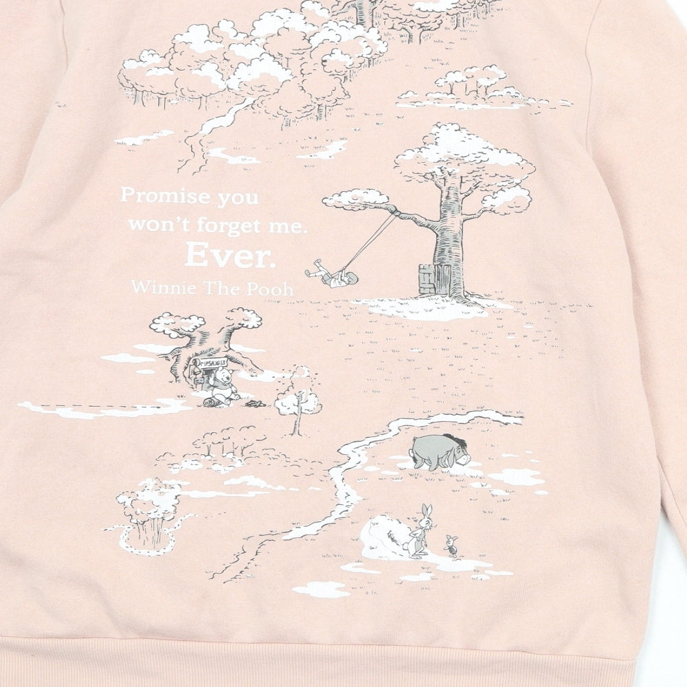 Winnie the Pooh Womens Pink Polyester Pullover Sweatshirt Size 10 Pullover - Size 10-12