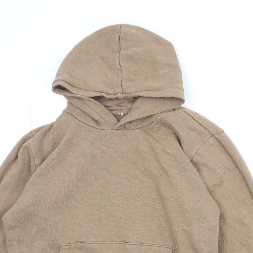 NEXT Mens Brown Cotton Pullover Hoodie Size M