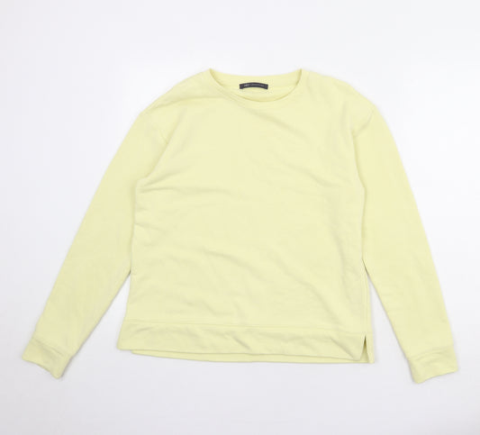 Marks and Spencer Womens Yellow Cotton Pullover Sweatshirt Size 12 Pullover