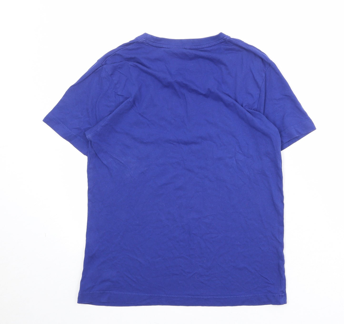 Hot Tuna Boys Blue 100% Cotton Basic T-Shirt Size 13 Years Round Neck Pullover