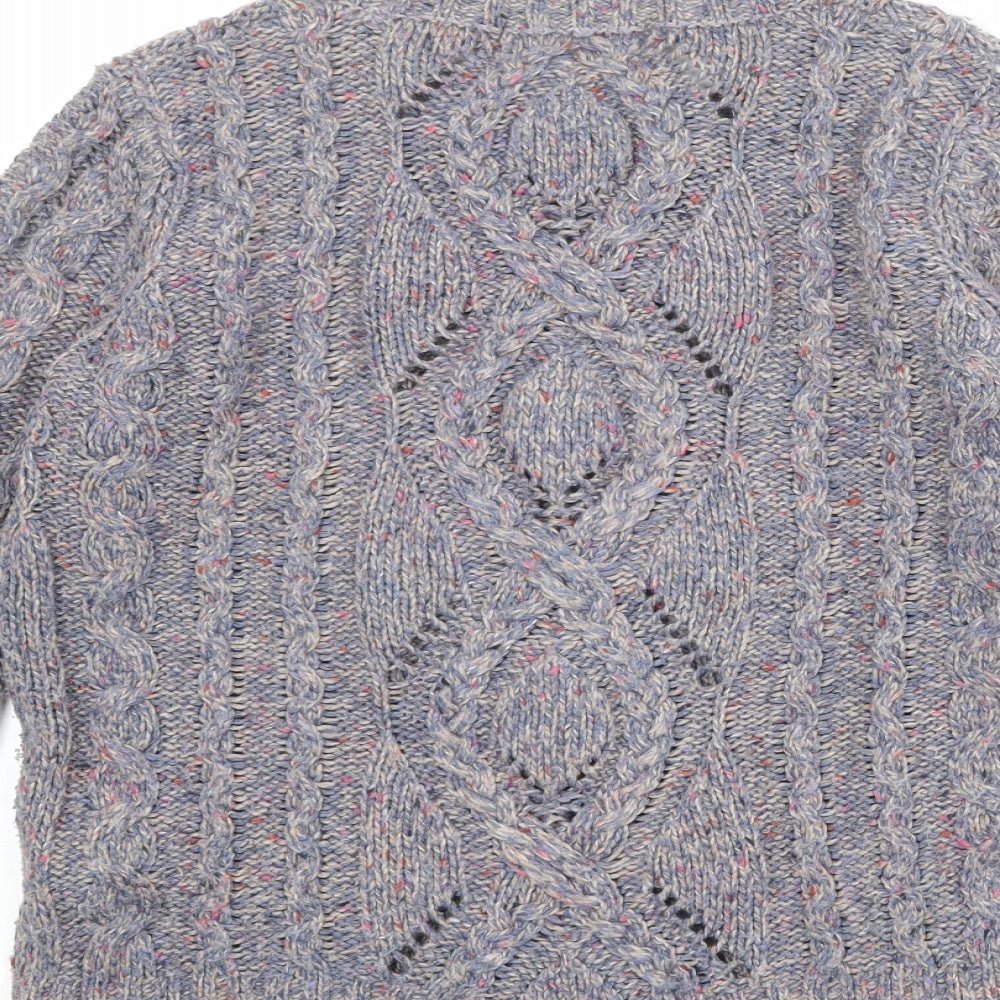 Marks and Spencer Womens Multicoloured Round Neck Acrylic Pullover Jumper Size 10