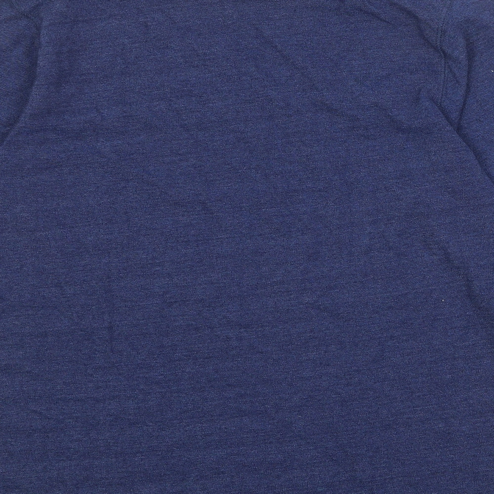 Phase Eight Womens Blue 100% Cotton Basic T-Shirt Size M Round Neck