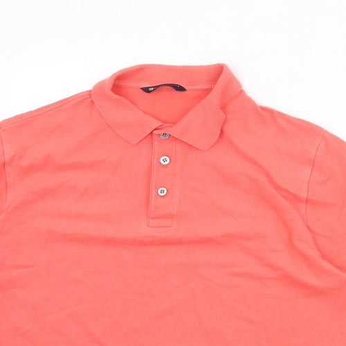 Blue Harbour Mens Red Cotton Polo Size XL Collared Button