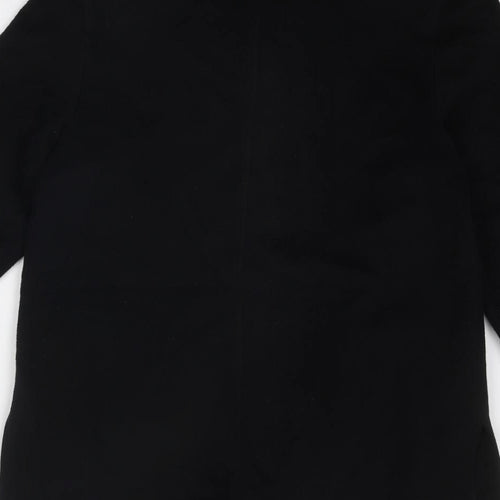 Alexon Womens Black Overcoat Coat Size 10 Button