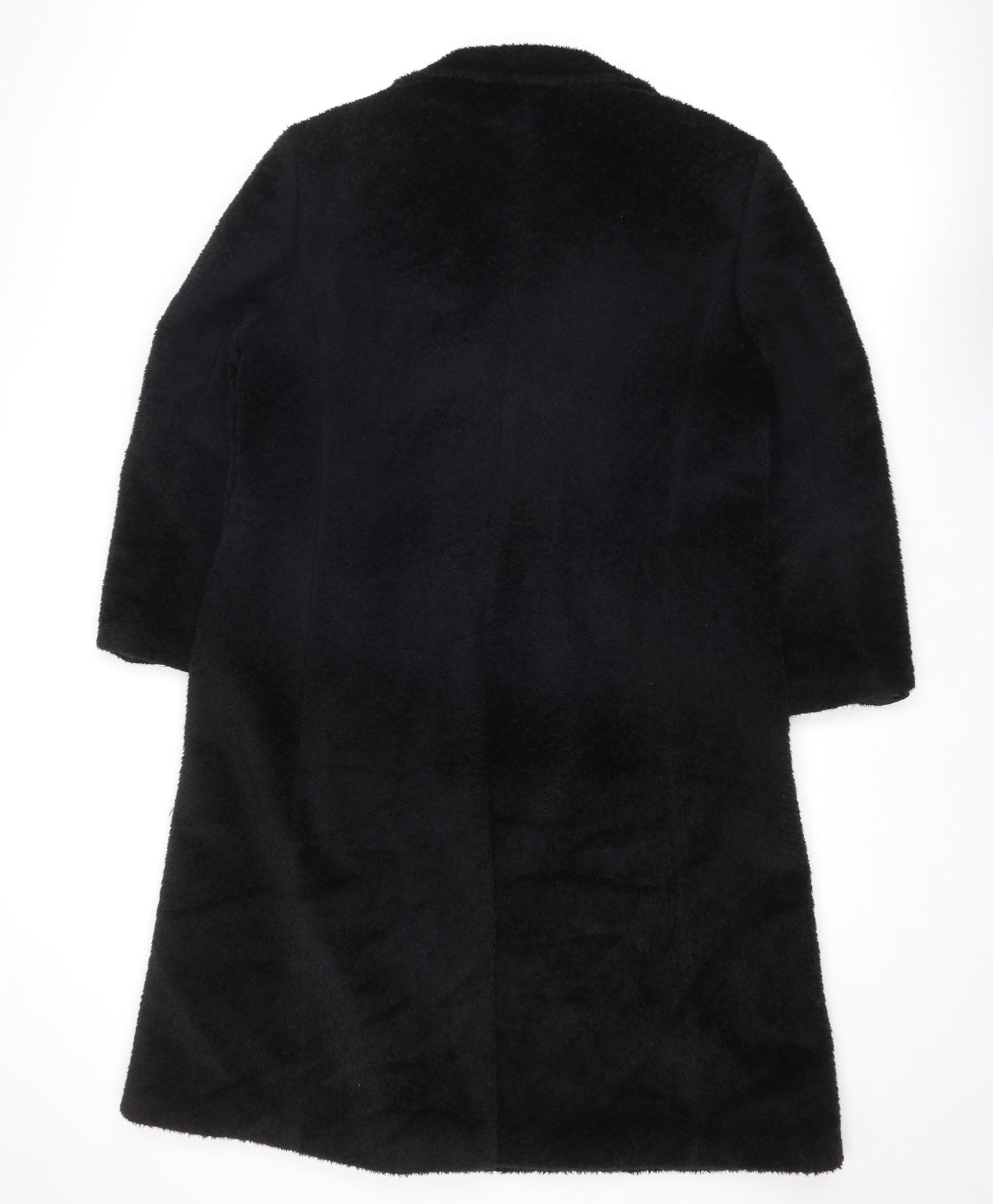 Basler Womens Black Overcoat Coat Size 14 Buckle