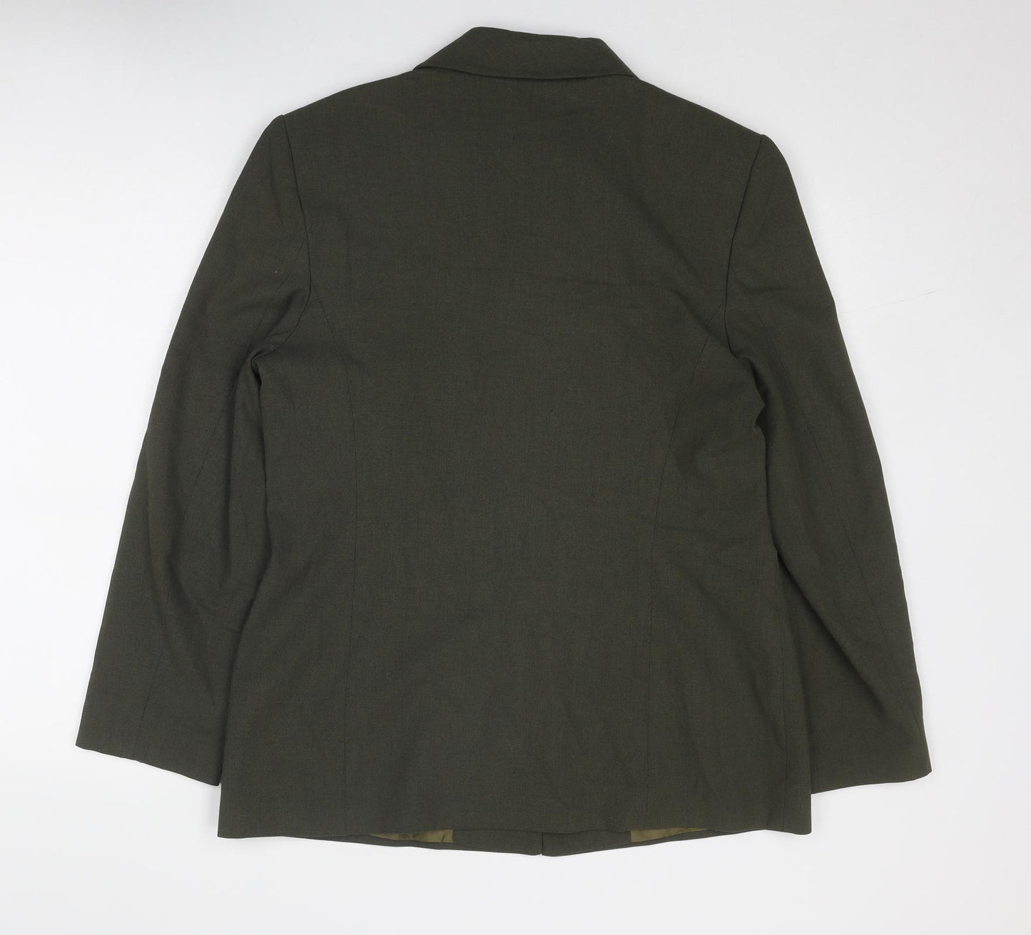 St Michael Womens Green Jacket Blazer Size 16 Button