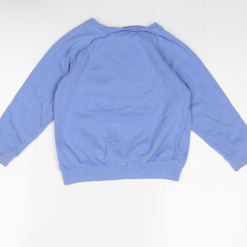 NEXT Girls Blue Cotton Pullover Sweatshirt Size 6 Years Pullover - Unicorn