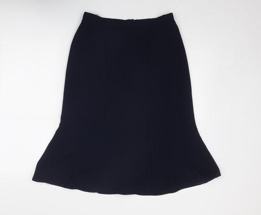 Eastex Womens Blue Polyester Swing Skirt Size 10 Zip
