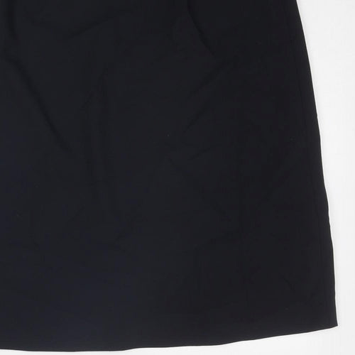 Monsoon Womens Blue Polyester A-Line Skirt Size 14 Zip