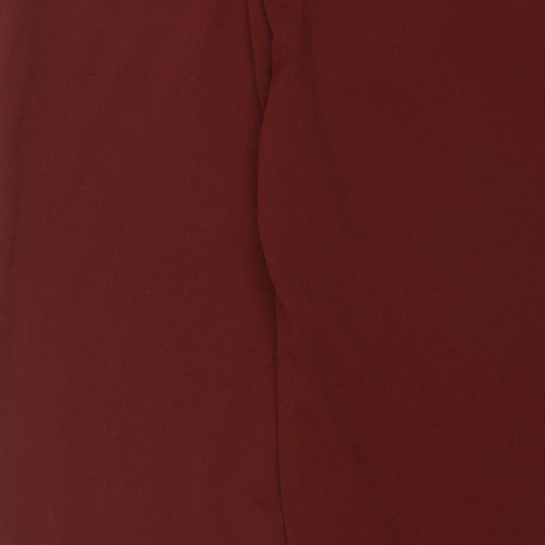 Terranova Womens Brown Polyester Carrot Trousers Size M Regular Button