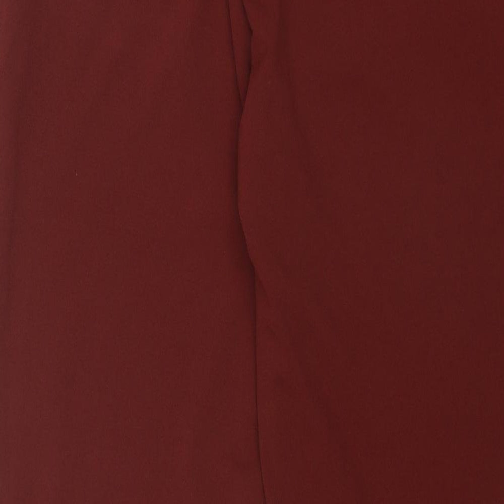 Terranova Womens Brown Polyester Carrot Trousers Size M Regular Button