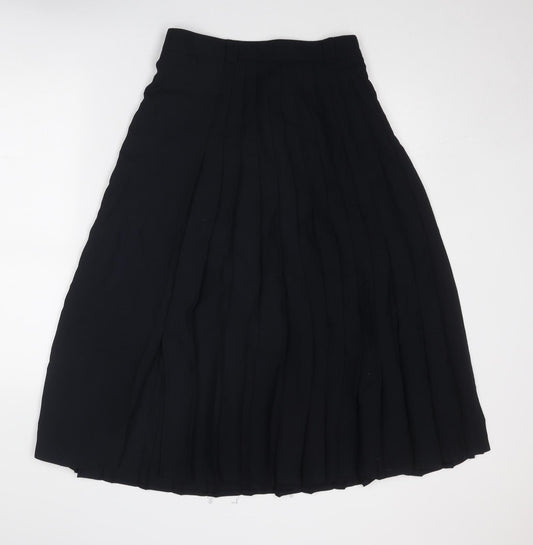 Cavita Womens Blue Polyester Pleated Skirt Size 12 Zip
