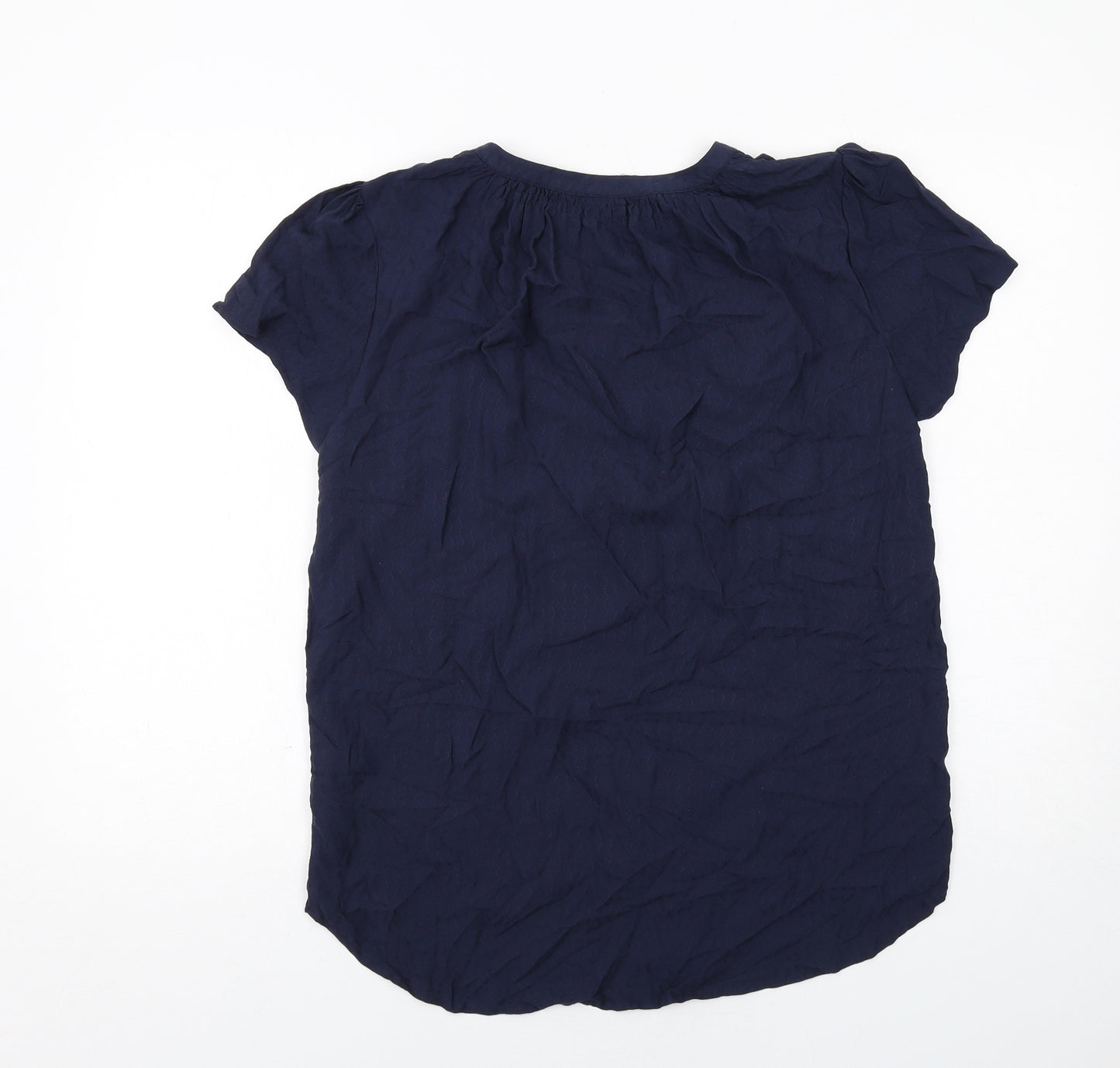 Saint Tropez Clothing Womens Blue Viscose Basic Blouse Size S V-Neck