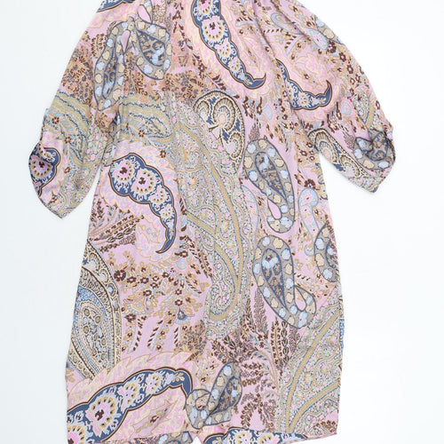 Wallis Womens Multicoloured Paisley Polyester A-Line Size 16 Scoop Neck Pullover