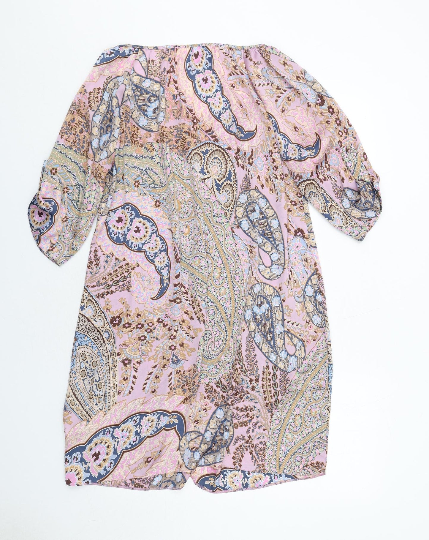Wallis Womens Multicoloured Paisley Polyester A-Line Size 16 Scoop Neck Pullover