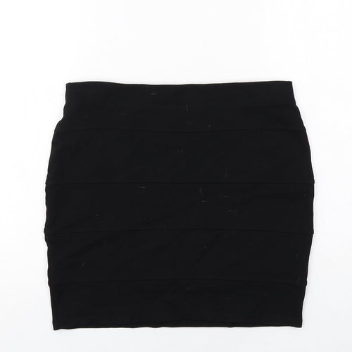 Marks and Spencer Womens Black Viscose Bandage Skirt Size 10