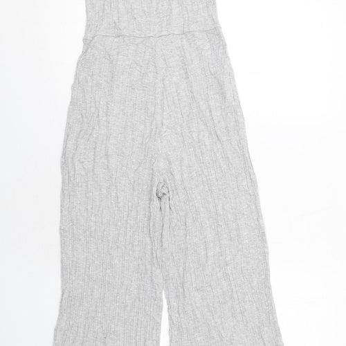 FOREVER 21 Womens Grey Viscose Jumpsuit One-Piece Size S Pullover - Ribbed