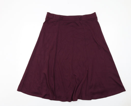 Eastex Womens Purple Polyester Swing Skirt Size 16