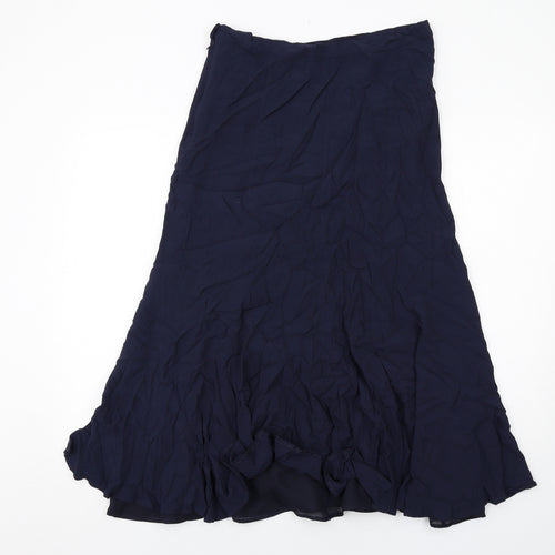 Per Una Womens Blue Viscose Maxi Skirt Size 12 Zip
