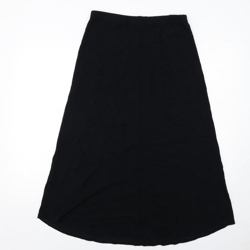 Sensations Womens Black Viscose Swing Skirt Size 14