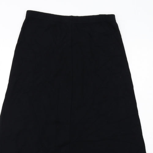 Sensations Womens Black Viscose Swing Skirt Size 14